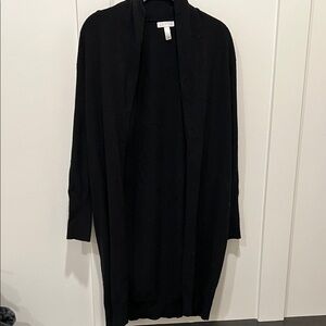 Nordstrom Black Open Front Cardigan